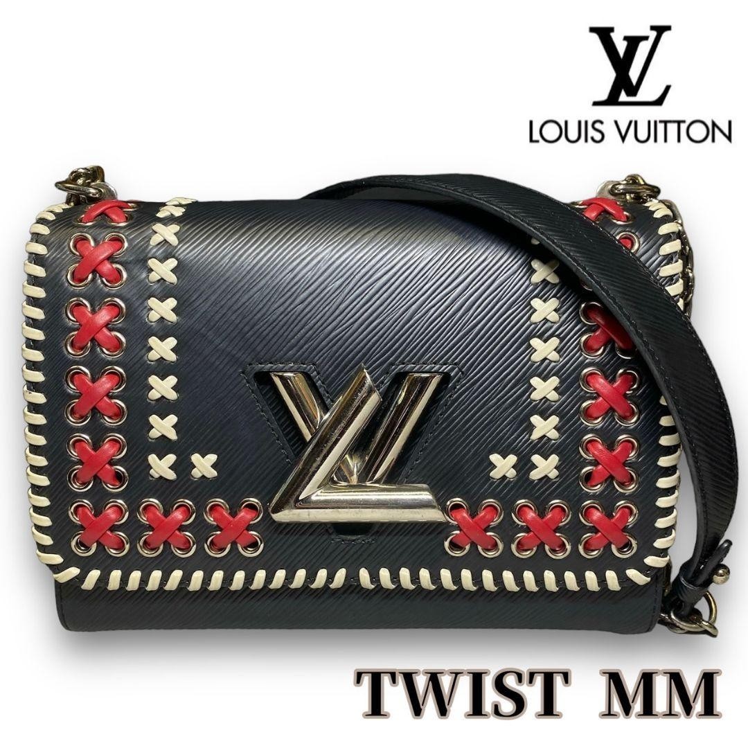 Louis Vuitton Twist MM Epi Leather Black Women's Used From Japan