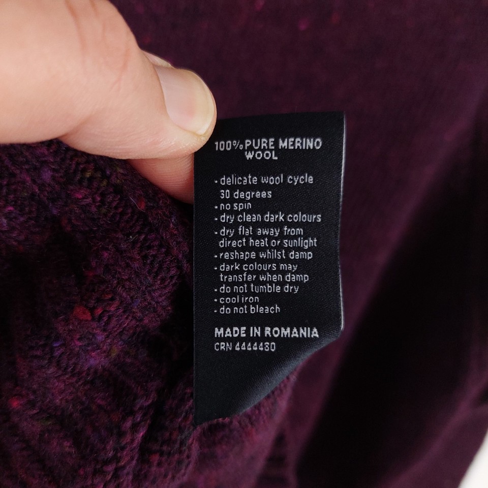 Finisterre Women's Purple Roll Neck Merino Wool Jumper Size 10 | eBay UK