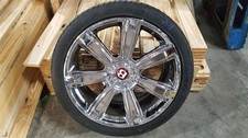 15 BENTLEY CONTINENTAL GTC 21X9.5 CHROME 7 SPOKE WHEEL RIM WITH CENTER CAP