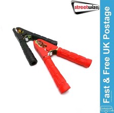 Crocodile Clips 400 Amp Heavy Duty Insulated Battery Jump Start Lead Clips Pair