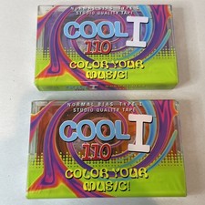 Lot of 2 Sealed Cool I 110 Ice Type I Color Cassette Tapes Color Your Music NEW 