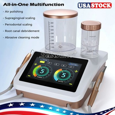 SANDENT Dental Air Polisher & Ultrasonic Perio Scaler Combo 2 Handpieces