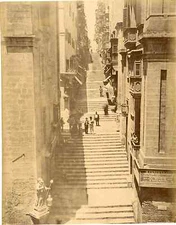 Malta, Valletta, Stada Santa Lucia Vintage Albumen Print, Album Print