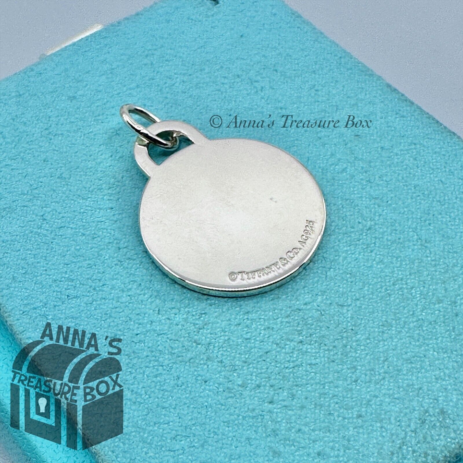 Tiffany & Co. 925 Silver LARGE Lightning Bolt RTT Round Tag Charm (Bx