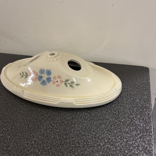 VTG Old Porcelier Porcelain Light Lamp Fixture Ceiling Bathroom Floral Art Deco - Picture 3 of 11