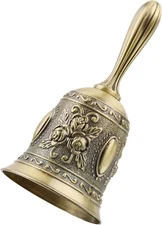 1 Pack Hand Held Bell, Metail Dinner Bell Wedding Bells, Service Bell Call, Vint