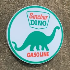 SINCLAIR DINO GASOLINE LED ILLUMINATED LIGHT BOX SIGN GAS OIL PETROL AUTOMOBILIA