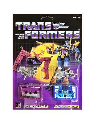 TRANSFORM G1 Reissue Ratbat and Frenzy Brand New Carded Free Shipping