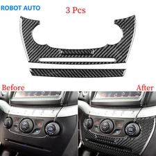 For Dodge Journey 11-20 Real Carbon Fiber Console AC Climate Switch Panel Trim