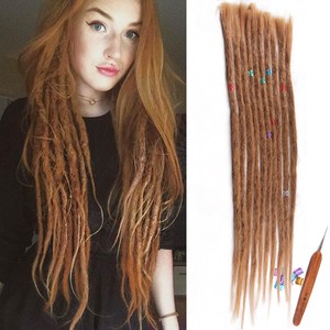 20pcs Fairy Dreadlocks 50cm Single Ended Crochet Briding Dreads