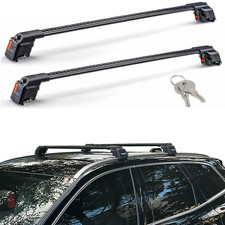 Crossbars Roof Rack For Volvo Xc60 2018-2026 Black-gray Anti-theft System Pair Crossbars Roof Rack For Volvo Xc60 2018-2026 Black-gray Anti-theft System Pair