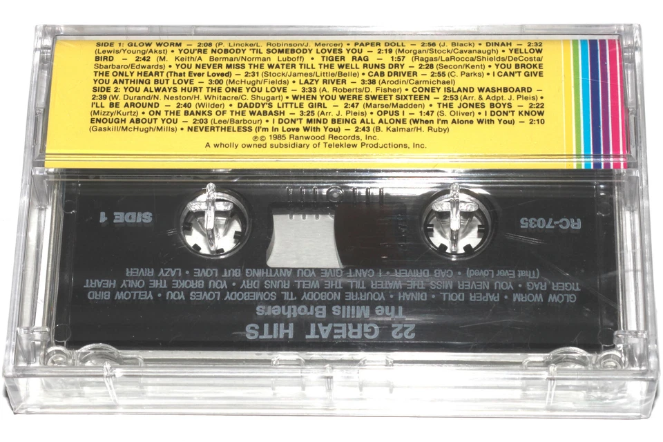 The Mills Brothers - 22 Great Hits (Cassette Tape 1985) RC-7035 NEW SEALED - Image 2 of 4