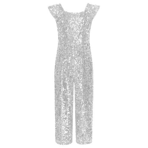 Girls Special Occasion Dress Dazzling Sparkly Outfit Fashion-forward Jumpsuit - Picture 19 of 64