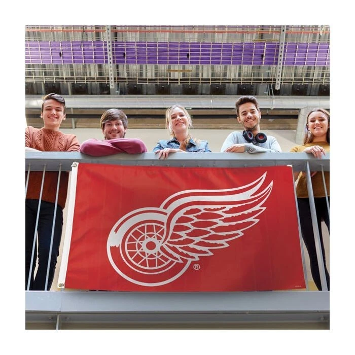 DETROIT RED WINGS 3'X5' HOUSE FLAG WALL BANNER NHL LICENSED WINCRAFT - Image 2 of 2