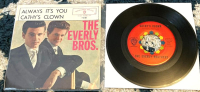 The Everly Bros.: Cathy's Clown/Always It's You 45 Warner Bros/US w/sleeve SVG
