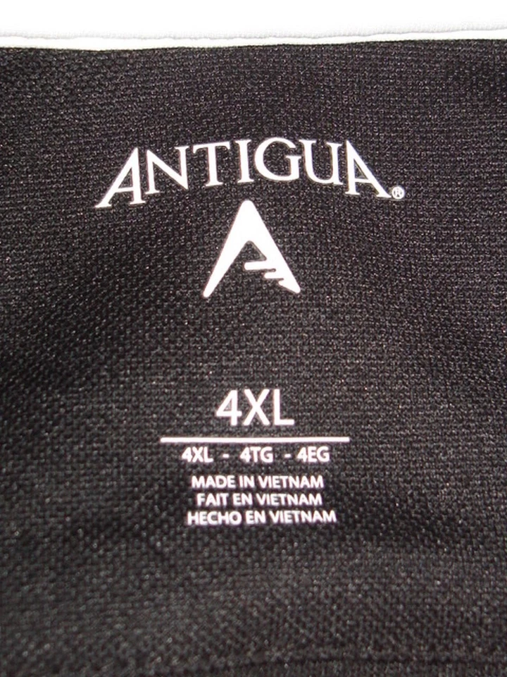 CAMISA POLO ANTIGUA DESERT DRY XTRA-LITE PRETA/BRANCA S/S NOVA COM ETIQUETAS TAMANHO 4XL SEM LOGOTIPOS - Imagem 4 de 4