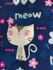 SCRUB TOP SIZES: XS, S, L, KITTY CATS MEOW NWT NURSE MEDICAL VET TECH CNA Cat