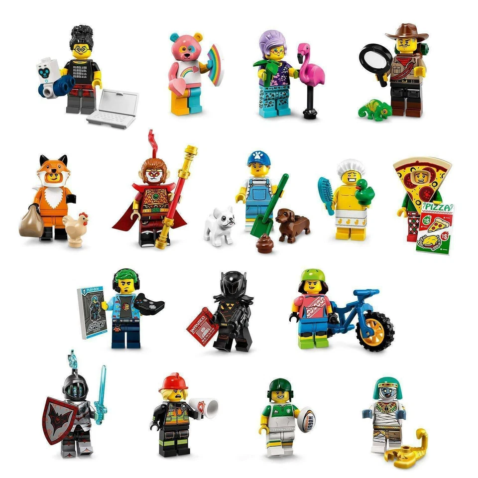 Complete Set of (16) Lego Series 19 Minifigures 71025 New Factory Sealed 2019 - Image 3 of 4