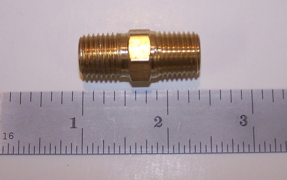 Parker Hex Nipple Fitting Brass 1/4