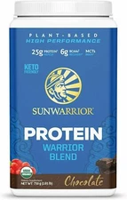 Sunwarrior Warrior Blend, Organic Vegan Protein Powder with BCAAs and Pea...