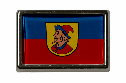 Heppenheim Flaggenpin - Metall Anstecker Mit Acrylglas, 15x23 Mm