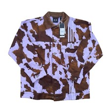 Adidas X Ivy Park Rodeo Cow Print Denim Jacket - Size Xxs - Bnwt