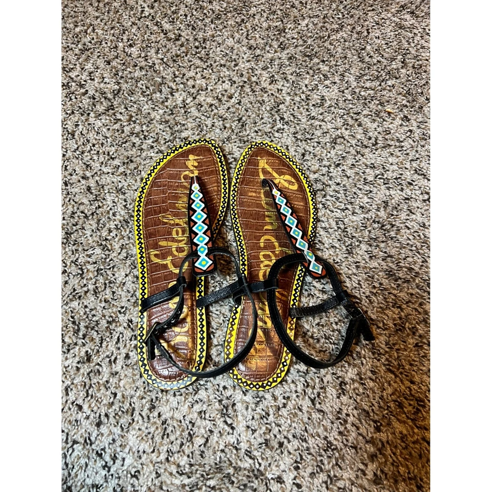 Sandalias Sam Edelman Tanga Correa al Tobillo Verano Playa Marrón Talla 8 Foto 2 de 4