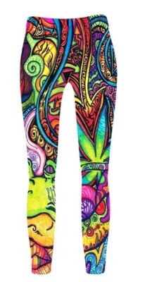 UV BRIGHTNESS: NEON/FLURO UV REACTIVE LEGGINGS YOGA PANTS