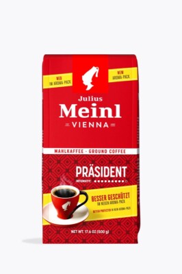 Julius Meinl President ground coffee from Vienna 500g/17.64 oz SHIPS FREE