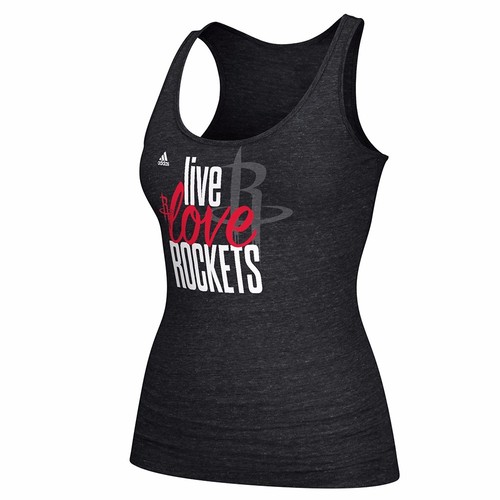 Houston Rockets Adidas "Live Love Team" Logo Tri-Blend Premium Tank Top Women's