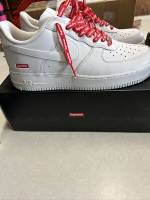 Size 10.5 - Nike Air Force 1 x Supreme Low-White New!! | eBay Size 10.5 - Nike Air Force 1 x Supreme Low-White New!! | eBay
