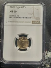 2026 Gold Eagle $5 NGC MS 69 Gold Coin 1/10 Oz