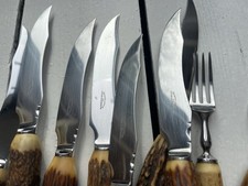 Harrods Stag Handle Knife And Fork Cutlery Set 7 X 7