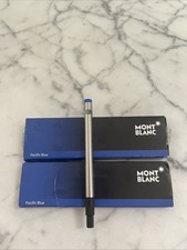 Mont Blanc 2 Pacific Blue Rollerball LeGrand Pen Med Ink Cartridges Nr. 105165