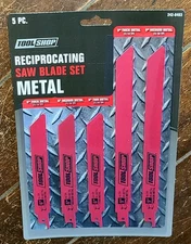 5pc METAL Reciprocating Saw Blade Set: Cuts Variety of Metals~ #242-8463