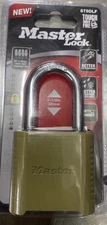 MASTER LOCK Model: 875DLF, Outdoor Combination Lock, 2 in. Shackle, Resettable