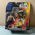 Star Wars Deluxe HAN SOLO Action Figure Vintage 1996 - New On Card