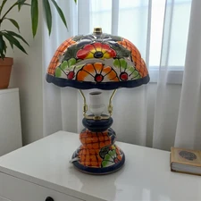 Talavera Ceramic Table Lamp | Hand-Painted Mexican Light