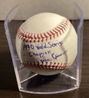 Luis Quinones Autographed Major League Baseball 1990 World Series Champion! Reds