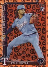 MARC CHURCH TOPPS UPDATE JACK O LANTERN HOLIDAY FOIL RC RANGERS #US-227 2025 25