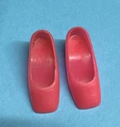 Vintage Barbie / Francie Doll Hot Pink Square Toe Shoes Near Mint ~ 1960's B13-7