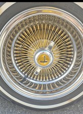 14x7 Reverse 100 Spoke Straight Lace Lowrider Wire Rims Rims Only