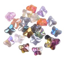 Glossy Butterfly 10mm 14mm Shiny Colorful Crystal Glass Loose Crafts Beads