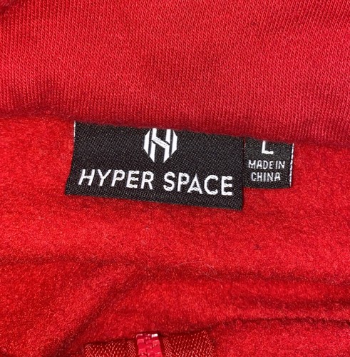 Hyperspace Large roter NASA Pullover mit halbem Reißverschluss rotes Logo Crop - Bild 4 von 9