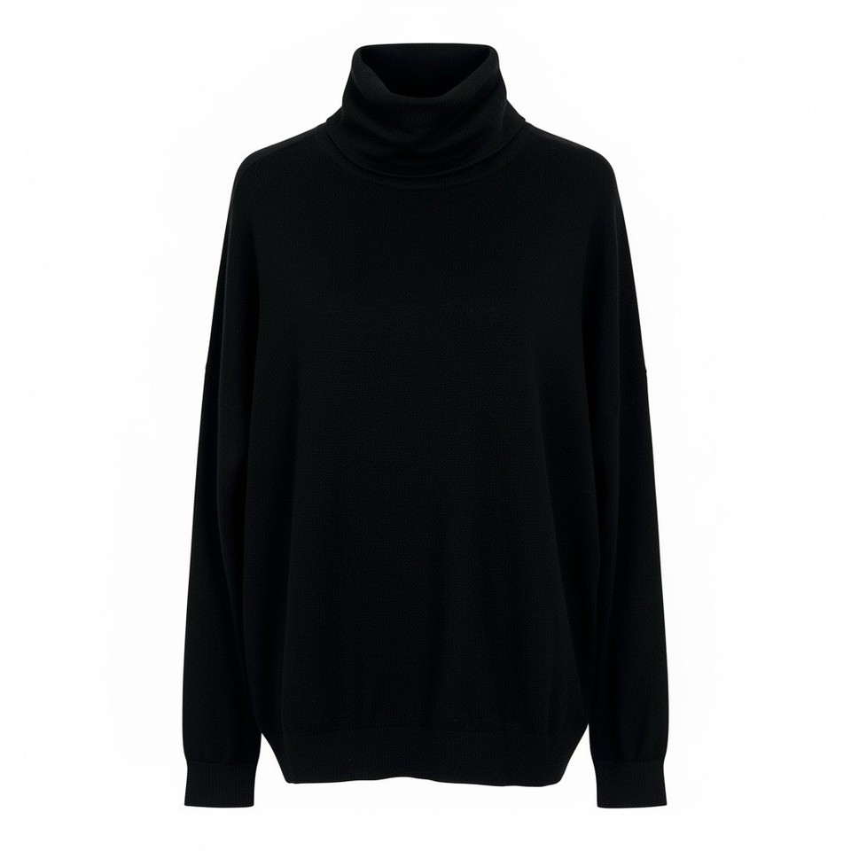 Sportscraft Jumper Size XS Black Long Dropped Sleeves Roll Neck  Soft Knit