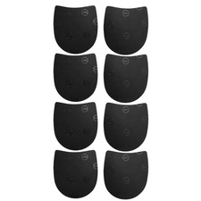 4 Pairs Boot Heel Replacement, Rubber Repair Kit, 6-7 mm mm, Black