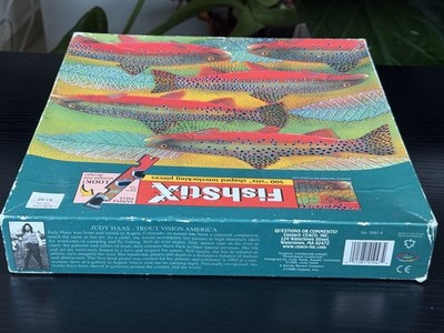 Ceaco Fall River Fishstix Jigsaw Puzzle Judy Haas Pastel Trout