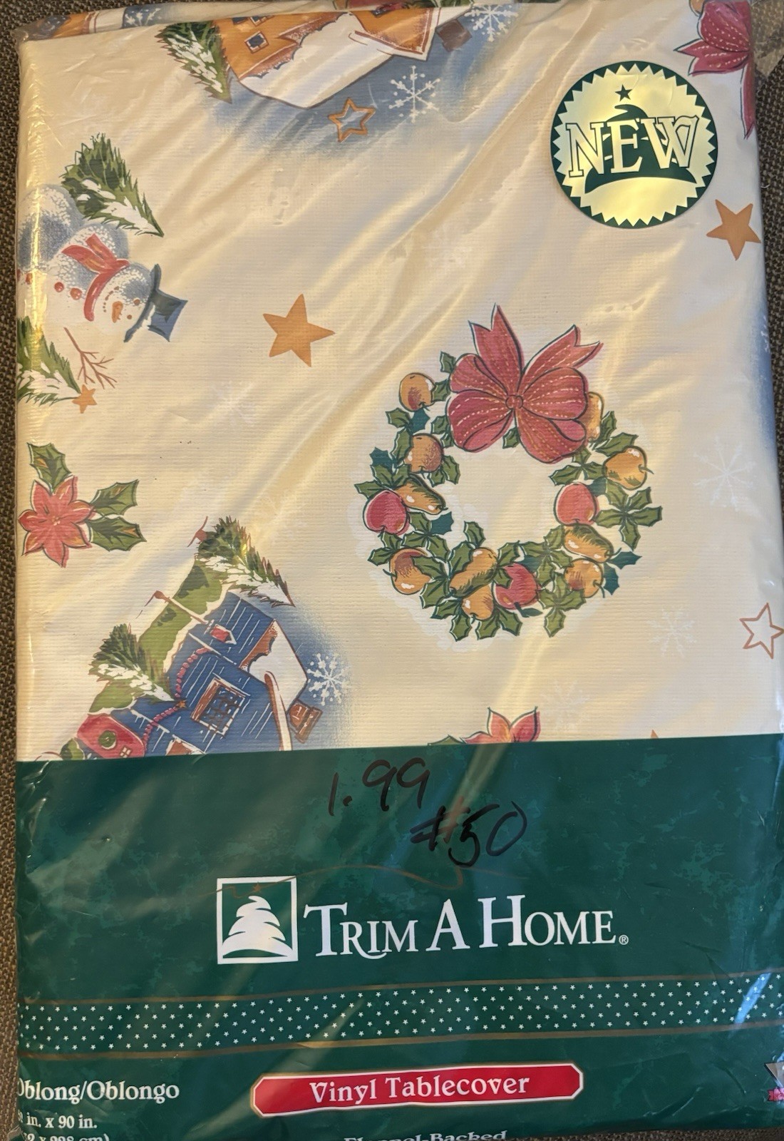 52"x90" Oblong Vtg New!