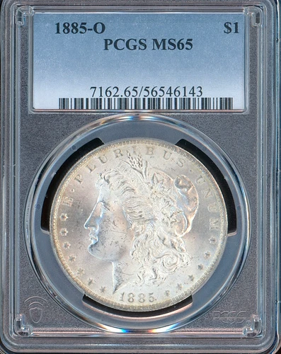 1885-O US Morgan Silver Dollar - PCGS MS65
