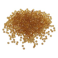 600pcs 3mm Bicone Glass Crystal Beads, Faceted Beads Amber